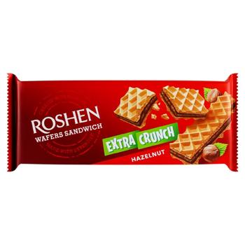 Вафлi Рошен Wafers Sandwich Crunch горіх 142г Акція - купить, цены на Grono - фото 1