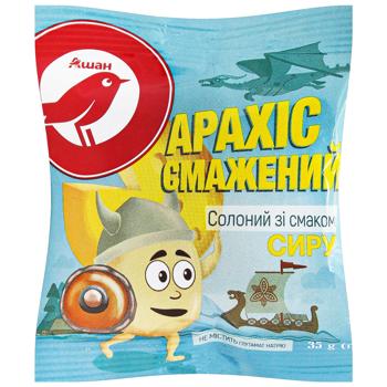 Арахис Auchan жареный соленый со вкусом сыра 35г