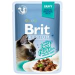 Brit Premium Wet Food with Beef Fillet for Cats 85g