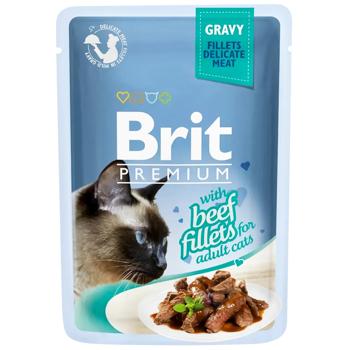 Brit Premium Wet Food with Beef Fillet for Cats 85g - buy, prices for MasterZoo - photo 1