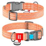 Нашийник для собак COLLAR WOUDOG Світловідбиваючий S - помаранчевий