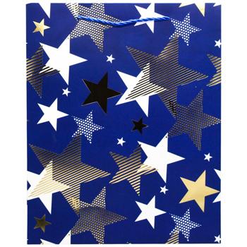 Пакет подарочный Buromax Звезды бумажный М 26х32х10см - купить, цены на - фото 5