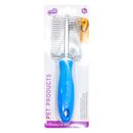 Расческа с металлическими зубцами двухсторонняя 19,5*5,2см