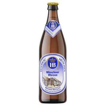 Hofbrau Munchner Weisse Unfiltered Light Beer 5.1% 0.5l