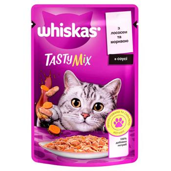 Корм влажный Whiskas Tasty Mix с лососем и морковью для кошек 85г - купить, цены на Grono - фото 2
