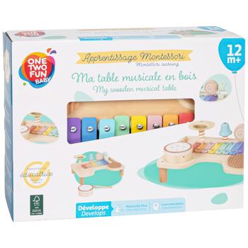 One Two Fun My Wooden Musical Table