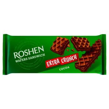 Вафли Roshen Wafers Sandwich Crunch шоколад 142г - купить, цены на Торба - фото 1