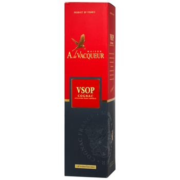 Коньяк MAISON A. DE VACQUEUR VSOP 0,7л 40% (Франція) - купить, цены на КОСМОС - фото 2