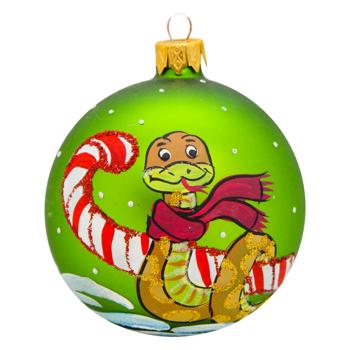 Snake with Candy Christmas Tree Ball 80mm - buy, prices for MegaMarket - photo 1