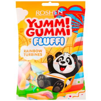 Цукерки Roshen Yummi Gummi Fluffi Rainbow Turbines 65г