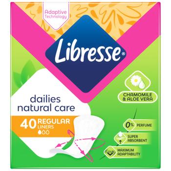 Libresse Natural Care Normal daily pads 2 drops 40pcs - buy, prices for Vostorg - photo 1