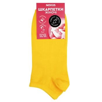 Шкарпетки жіночі Novus короткі р.23-25 жовтий