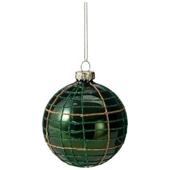 Koopman Green Christmas Tree Ball with Decoration 8cm in assortment
