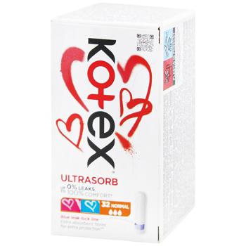 Kotex Normal Ultra Sorb Tampons 32pcs - buy, prices for Supermarket "Kharkiv" - photo 1