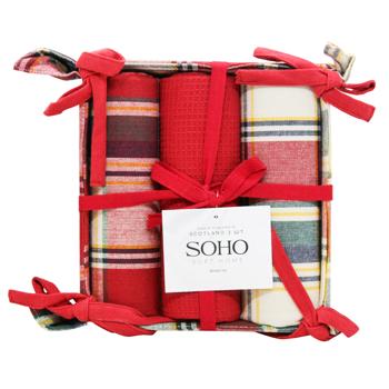 Soho Scotland Set of Kitchen Towels 40х60сm 3pcs - buy, prices for NOVUS - photo 1