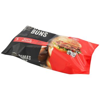 Roma Burger Bun with Sesame Seeds 4pcs*80g - buy, prices for Chudo Market - photo 2