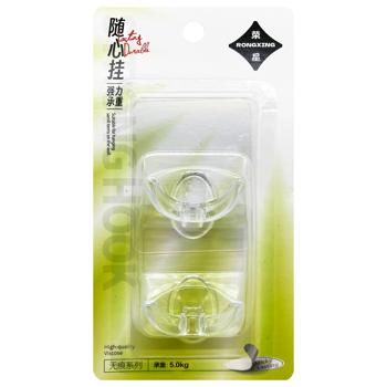 Крючок 2шт двойной прозрачный 35225-2233 - купить, цены на КОСМОС - фото 1