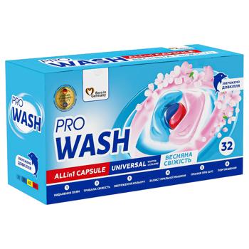 Pro Wash Spring Freshness Laundry Capsules 32pcs