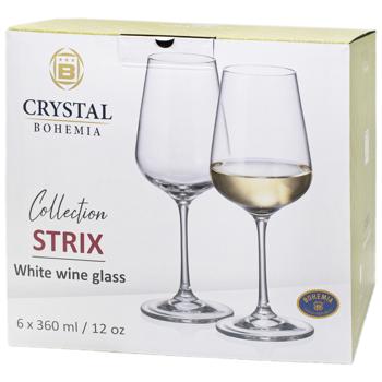 Bohemia Strix White Wine Glass 360ml 6pcs - buy, prices for Auchan - photo 1