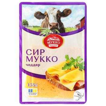 Mukko Sliced Cheddar Cheese ​​37% 135g - buy, prices for MegaMarket - photo 1