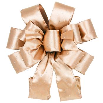 BonaDi Decorative Satin Bow 28x79cm Caramel