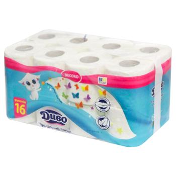 Dyvo Decoro 2-ply Toilet Paper 16pcs - buy, prices for - photo 3