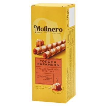 Molinero Waffle Sticks with Salted Caramel 140g