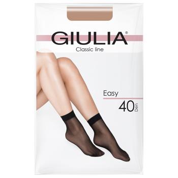 Носки женские Giulia Easy Top Comfort 40 Den daino бежевые 2пары - купить, цены на ЕКО Маркет - фото 1