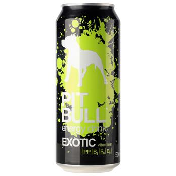 Напиток энергетический Pit Bull Exotic сильногазированный 0,5л - купить, цены на Эпицентр FOOD - фото 1