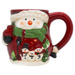 Snowmen Red Ceramic Cup 450ml