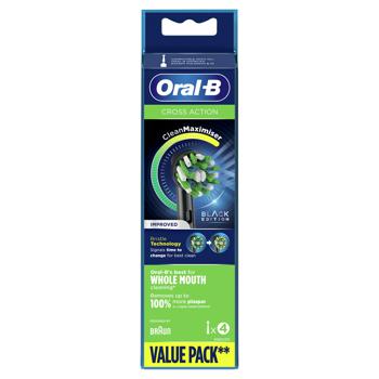 Насадки для электрической зубной щётки Oral-B Cross Action Black 4шт - купить, цены на Auchan - фото 1