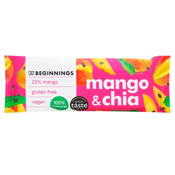 The Beginnings Fruit Bar with Mango and Chia 40g - buy, prices for WINETIME - photo 1