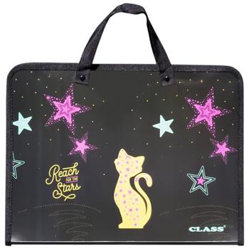 Папка-портфель Class Star Cat на блискавці В4 1 відділення