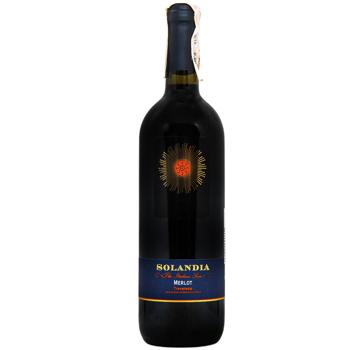 Solandia Merlot Red Dry Wine 12.5% 0.75l - buy, prices for - photo 1