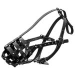 Намордник Collar кожаный твердый 28см/9см черный