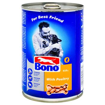 Bono Pieces with Poultry in Sauce Dog Food 415g - buy, prices for - photo 1