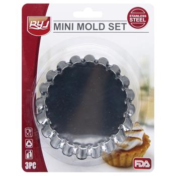 Metal Muffin Pan 3pcs 10cm - buy, prices for Tavria V - photo 1