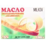 Масло Milkov Селянское сладкосливочное 73% 180г