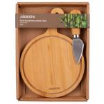 Набір для подачі сиру Ardesto Midori бамбук 19,5*14*0,8см 2 предмети