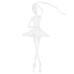 Підвіска ялинкова Балерина 17*6,5 см срібні блискітки арт. WH41677 9245 И884