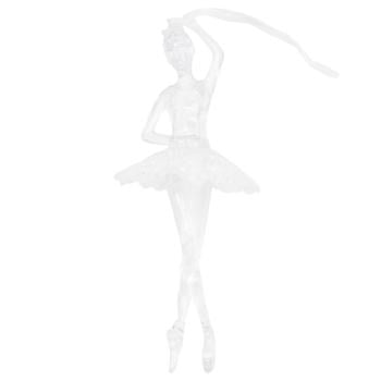 Ballerina Christmas Tree Pendant 17*6.5cm Silver Sequins - buy, prices for COSMOS - photo 1