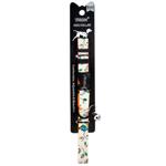 MasterZoo Nylon Adjustable Dog Collar 40.6cm/10mm White with Magpies
