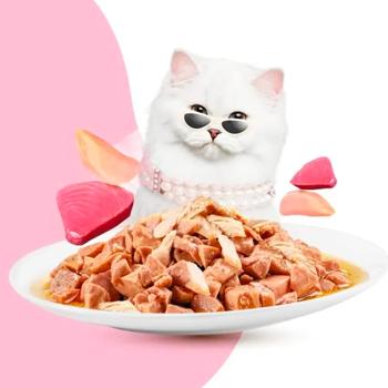 Вологий корм для котів Moochie Seafood Beauty Skin and Coat Adult 70 г - тунець - купити, ціни на MasterZoo - фото 2