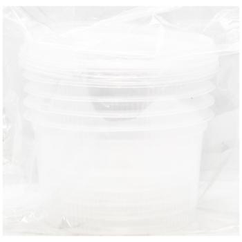 Inpak Round Transparent Container with Lid 5pcs 350ml - buy, prices for MegaMarket - photo 1