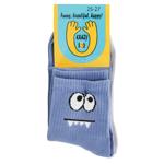 Krazy Sox Set of Medium Men's Socks 2 pairs Grey/Grey-Blue