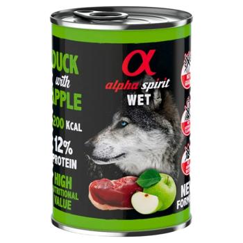 Вологий корм для собак Alpha Spirit Adult 400 г - качка та зелене яблуко - купити, ціни на MasterZoo - фото 1