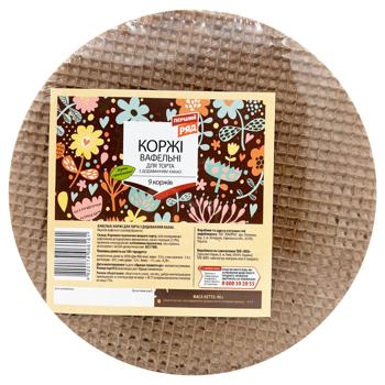 Коржі вафельні Перший Ряд з какао 9шт 90г