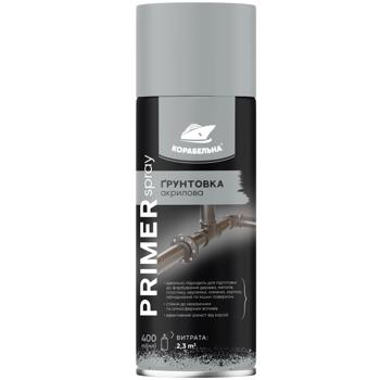 Korabelna Acrylic Primer Spray 400ml RAL 9011 Graphite Black Mat - buy, prices for Auchan - photo 1