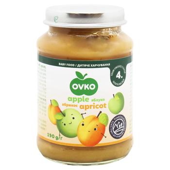 Пюре Ovko яблоко-абрикос 190г