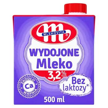 Молоко Mlekovita безлактозной ультрапастеризованное 3,2% 0,5л - купить, цены на Grono - фото 1
